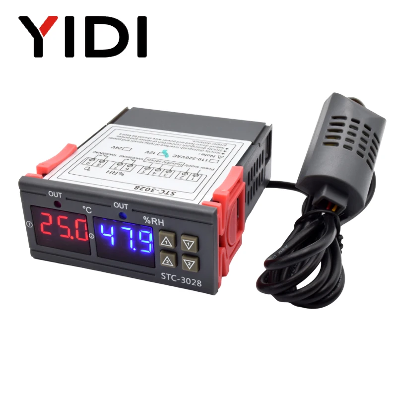 Digital Hygrometer Probe - STC-3028 LED ترموستات رقمي جهاز التحكم