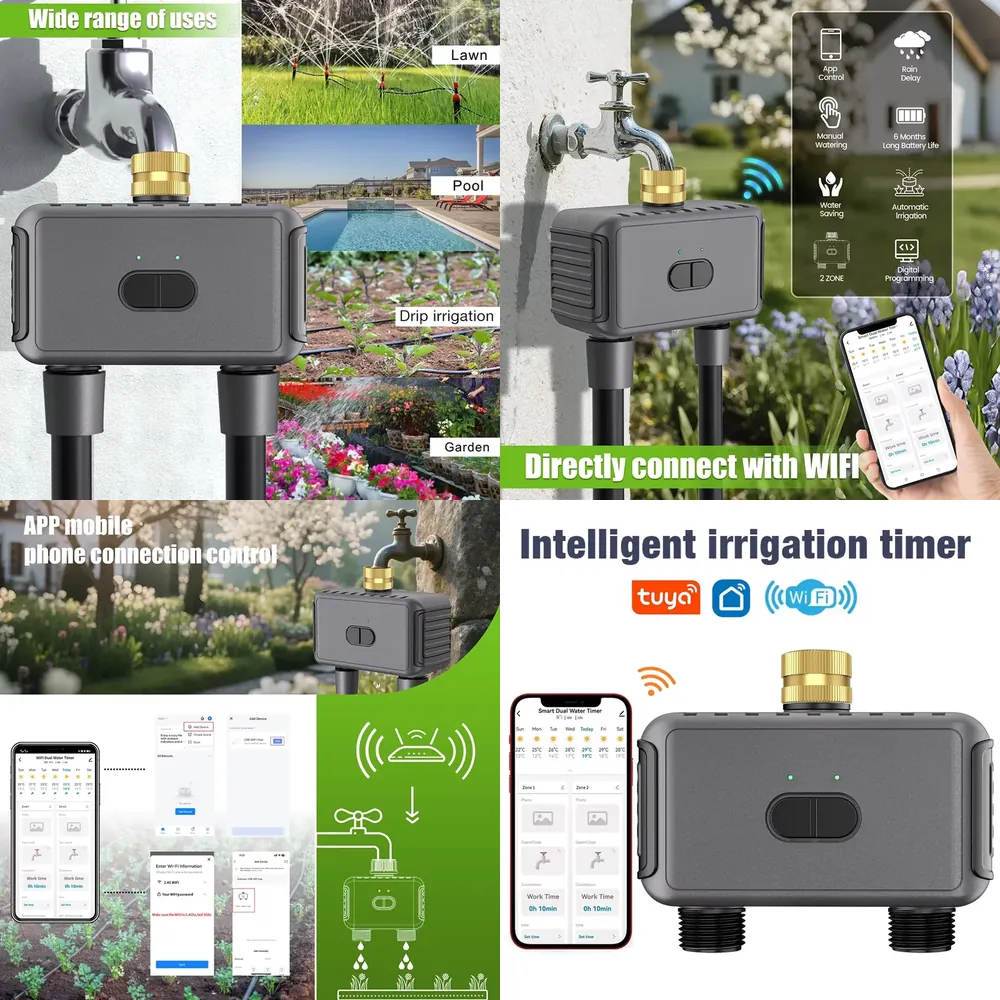 Timer Dual Outlet - WAP01 مؤقت ري ذكي بتحكم عبر