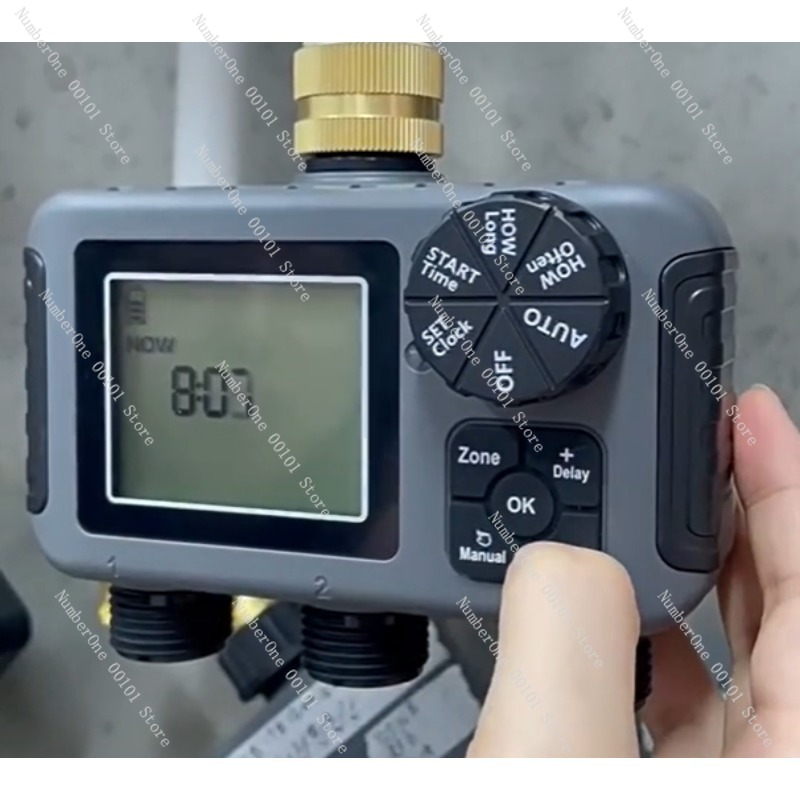 Timer Dual Outlet - جهاز ري أوتوماتيكي للحدائق بشاشة كبيرة