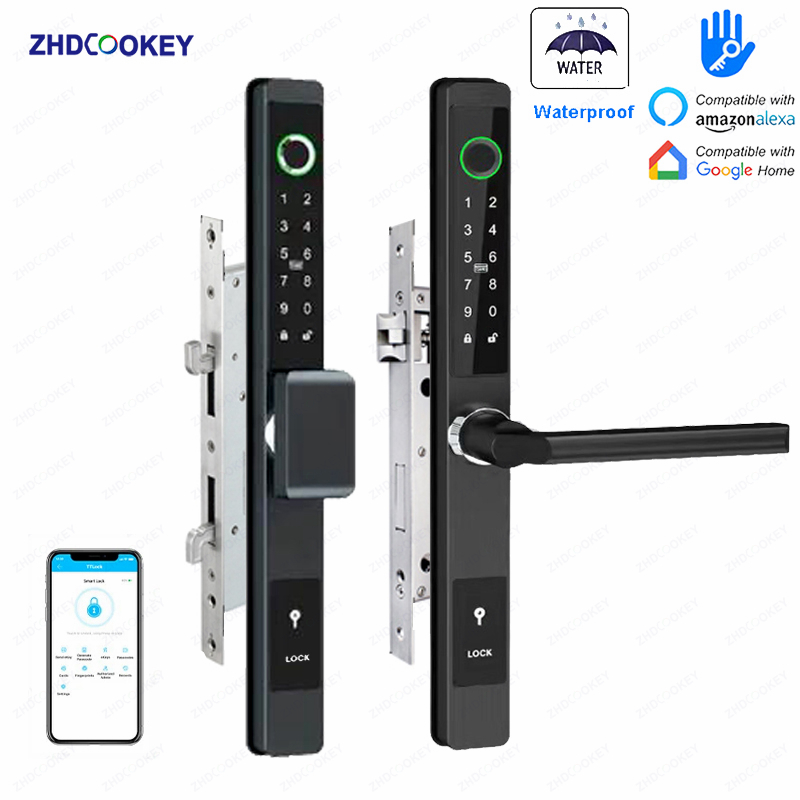 Glass Door Hinge - قفل باب رقمي بيومتري من ZHDCOOKEY