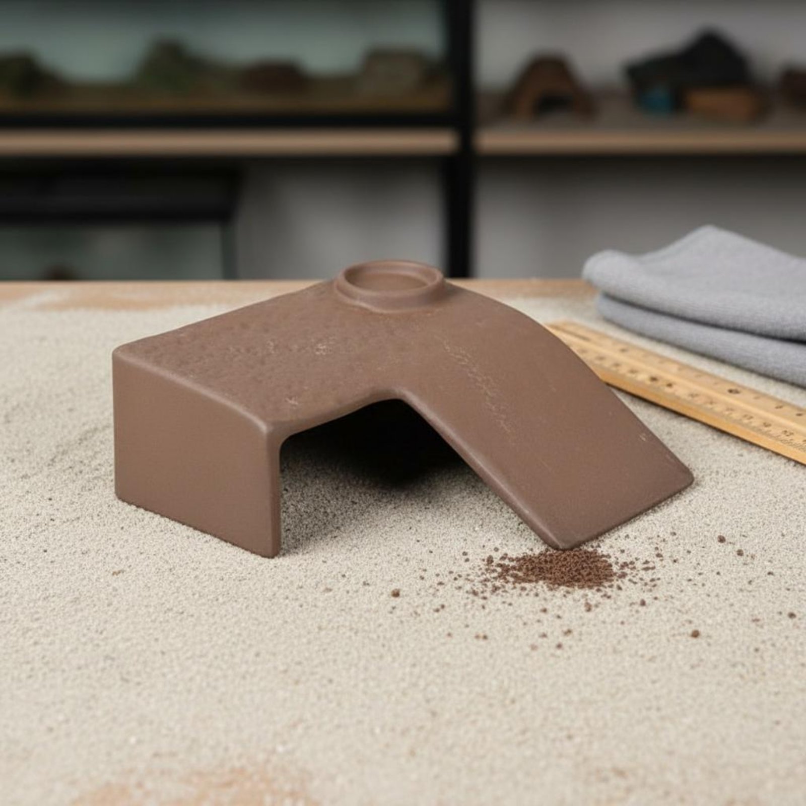 Hide Cave Ceramic - منصة كهف للتشمس ثنائية الاستخدام، منحدر