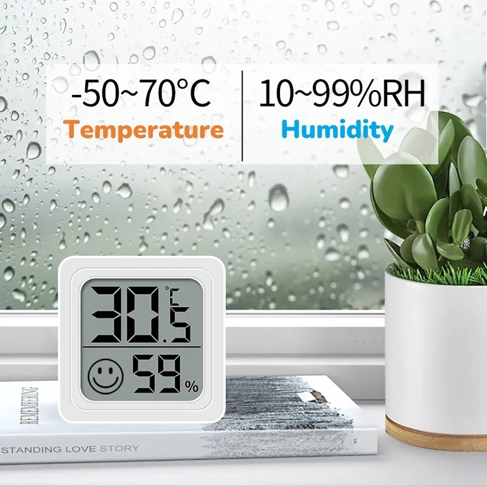 المحمولة LCD ميزان الحرارة الر - مراجعة Digital Hygrometer Probe وسعره