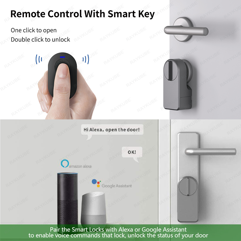 مجموعة قفل الباب الذكي RAYKUBE - مراجعة Glass Door Hinge وسعره