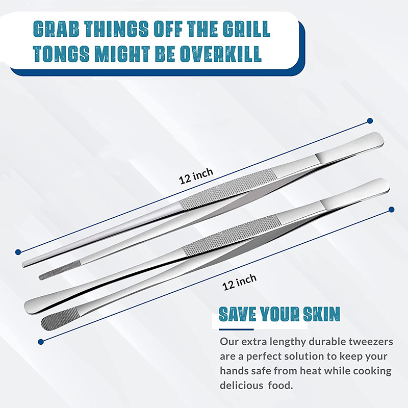 2 قطعة 12 بوصة ملقط المطبخ الط - مراجعة Feeding Tong Stainless وسعره