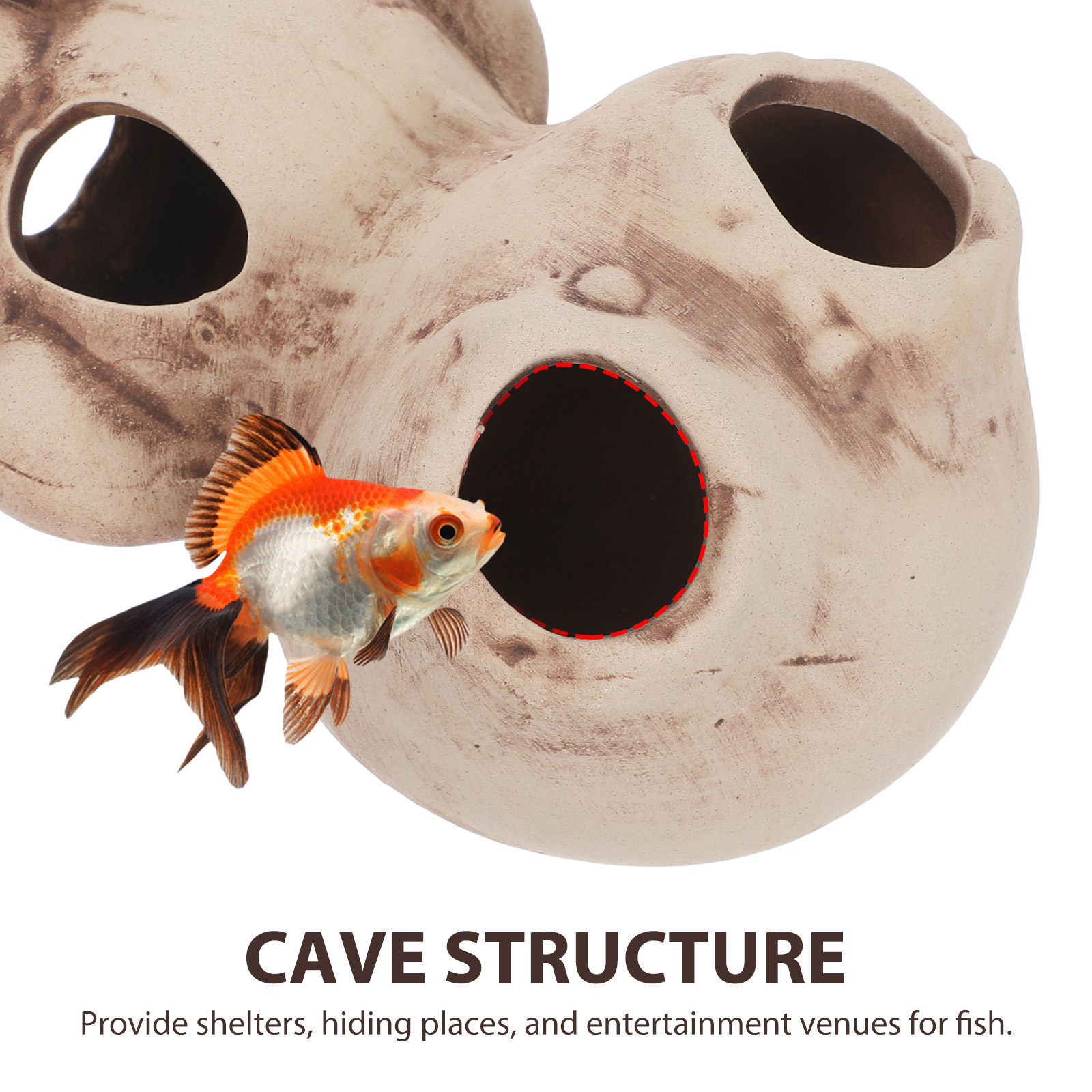 مخبأ للروبيان في حوض السمك، كه - مراجعة Hide Cave Ceramic وسعره