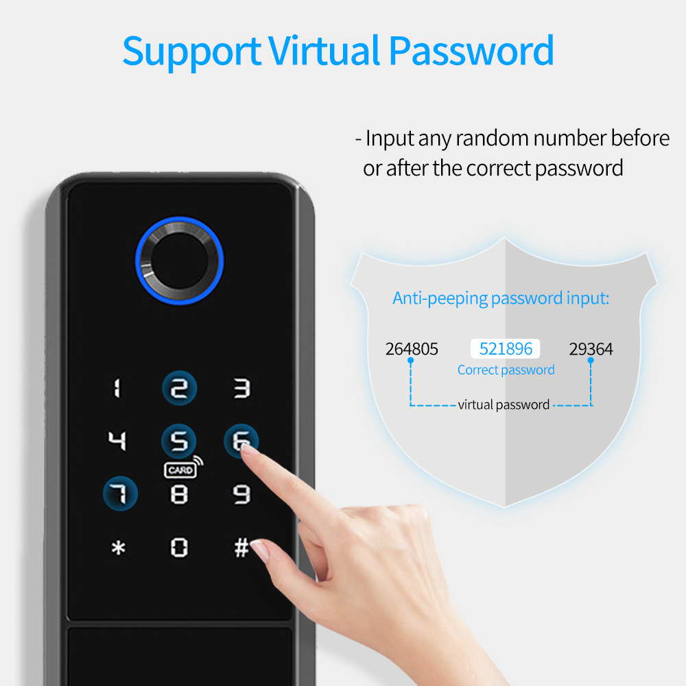 IP65 مقاوم للماء TTLock بصمة ق - مراجعة Glass Door Hinge وسعره