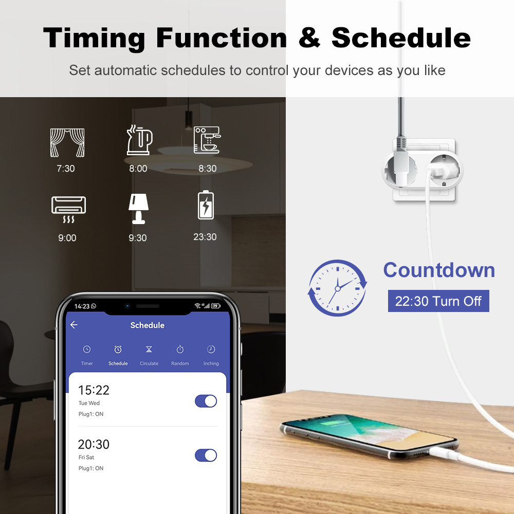 مقبس ذكي واي فاي مزدوج المنفذ  - مراجعة Timer Dual Outlet وسعره