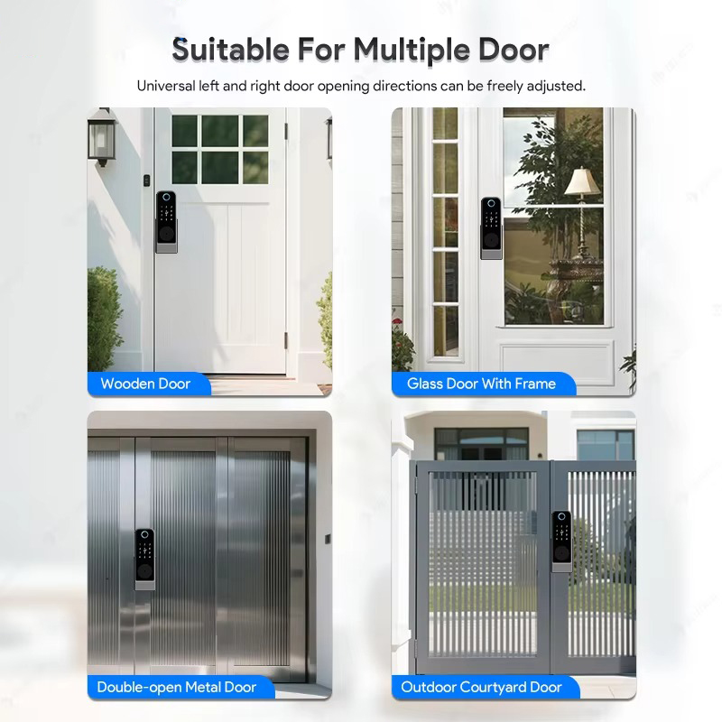 قفل باب ذكي مقاوم للماء يعمل ب - مراجعة Glass Door Hinge وسعره