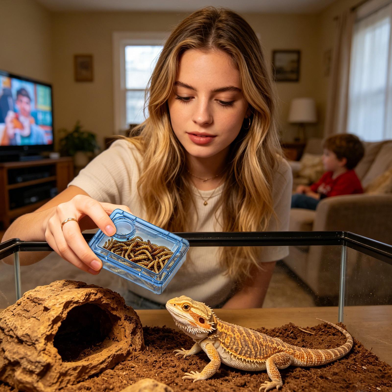وعاء تغذية للزواحف مانع للهروب - مراجعة Calcium Powder Reptile وسعره