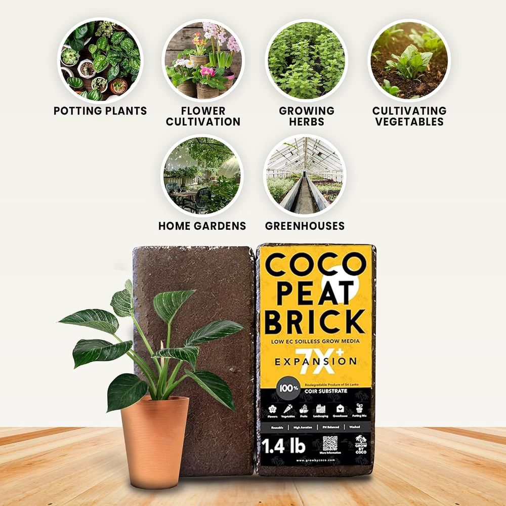 طوب تربة عضوي فاخر بوزن 650 جر - مراجعة Substrate Coconut Fiber وسعره