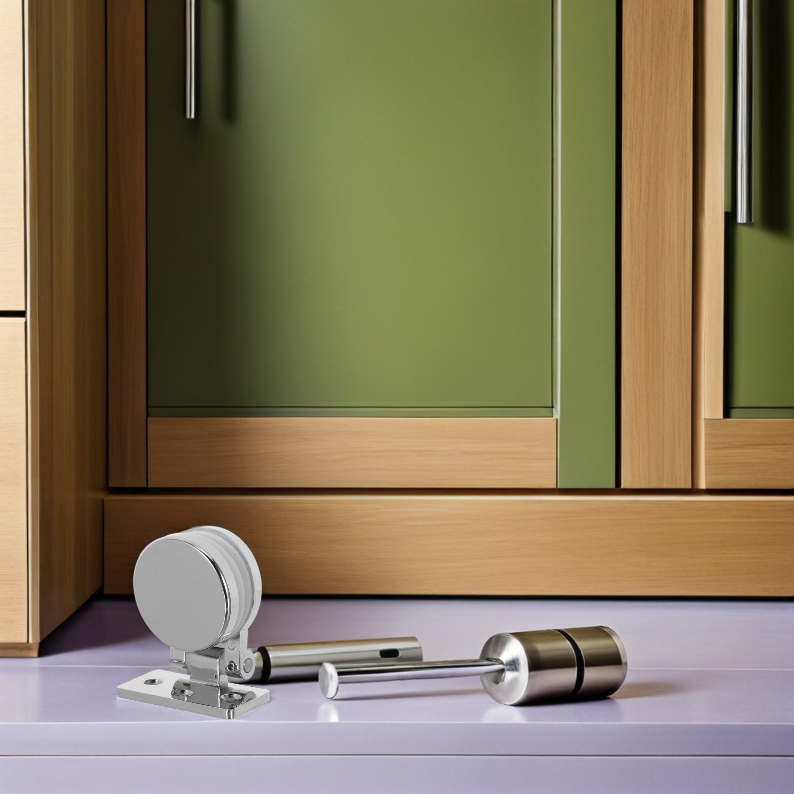 قطعتان من مفصلات الأبواب الزجا - مراجعة Glass Door Hinge وسعره
