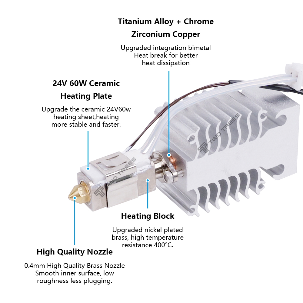 Hotend عدة ل Creality أندر 3 V - مراجعة Ceramic Heat Emitter وسعره