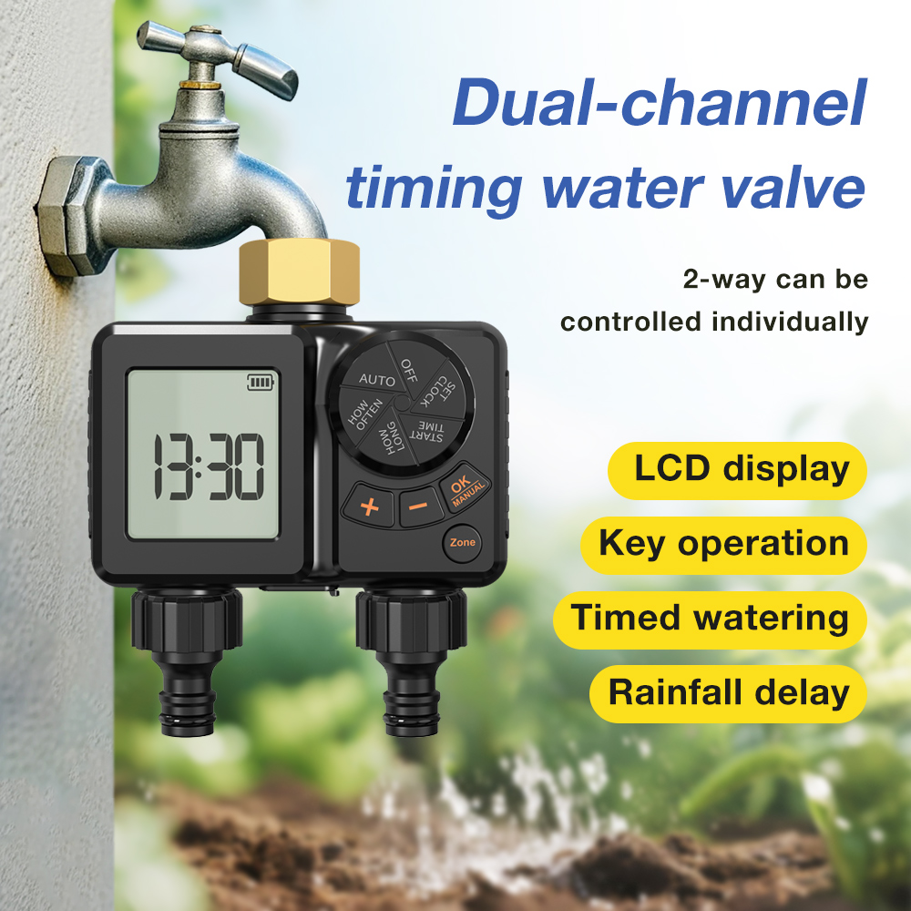 نظام ري ذكي أوتوماتيكي بمخرجين - مراجعة Timer Dual Outlet وسعره