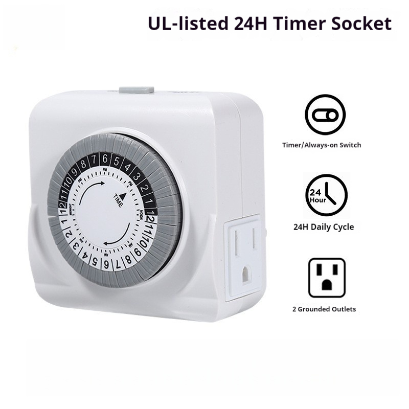 مقبس توقيت ميكانيكي بمعيار أمر - مراجعة Timer Dual Outlet وسعره