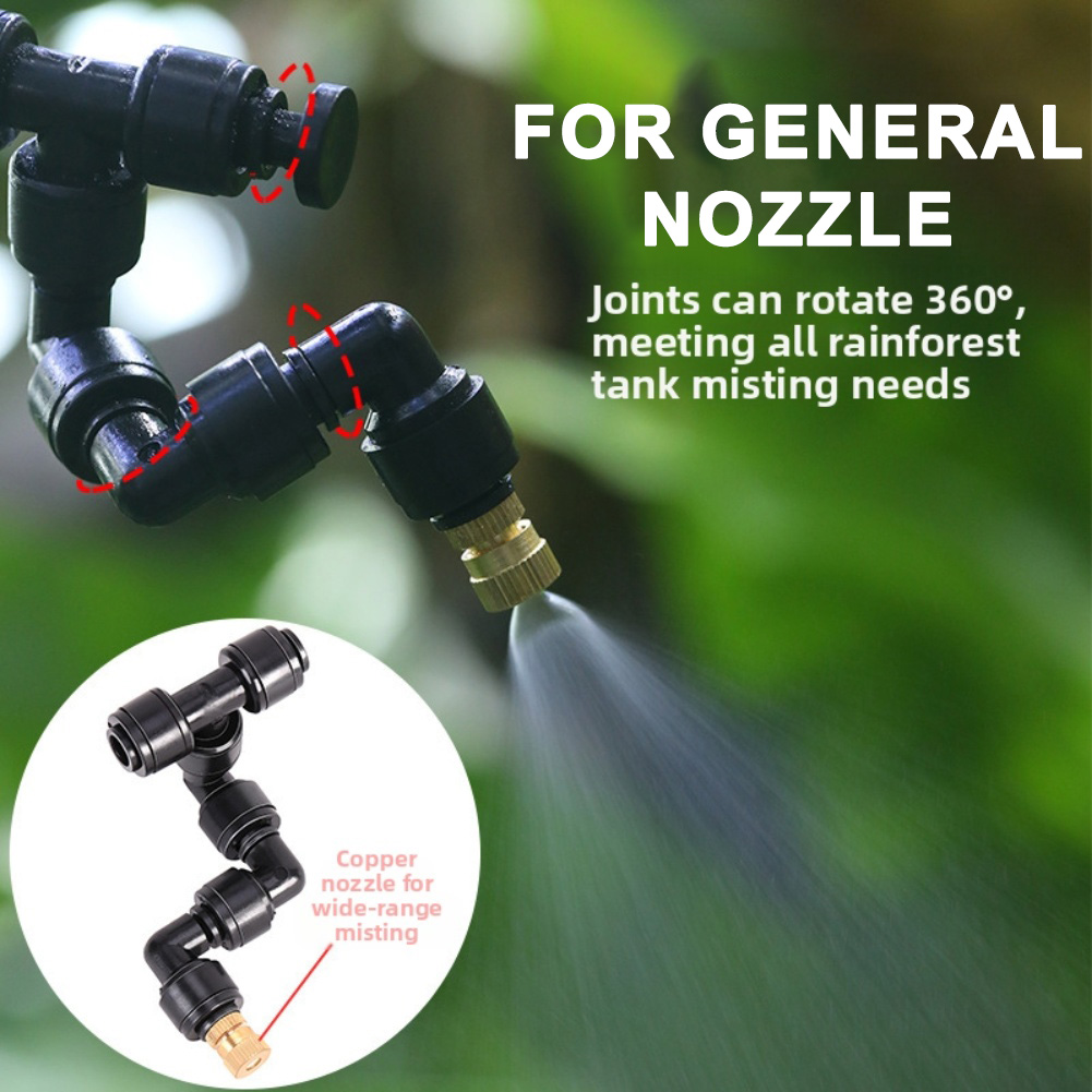 قطعتان من فوهات الرش السوداء ا - مراجعة Misting Nozzle Reptile وسعره