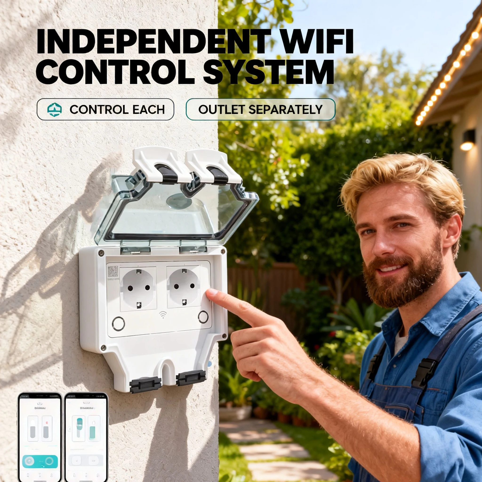 Tuya مقاوم للماء مقبس الحائط ا - مراجعة Timer Dual Outlet وسعره