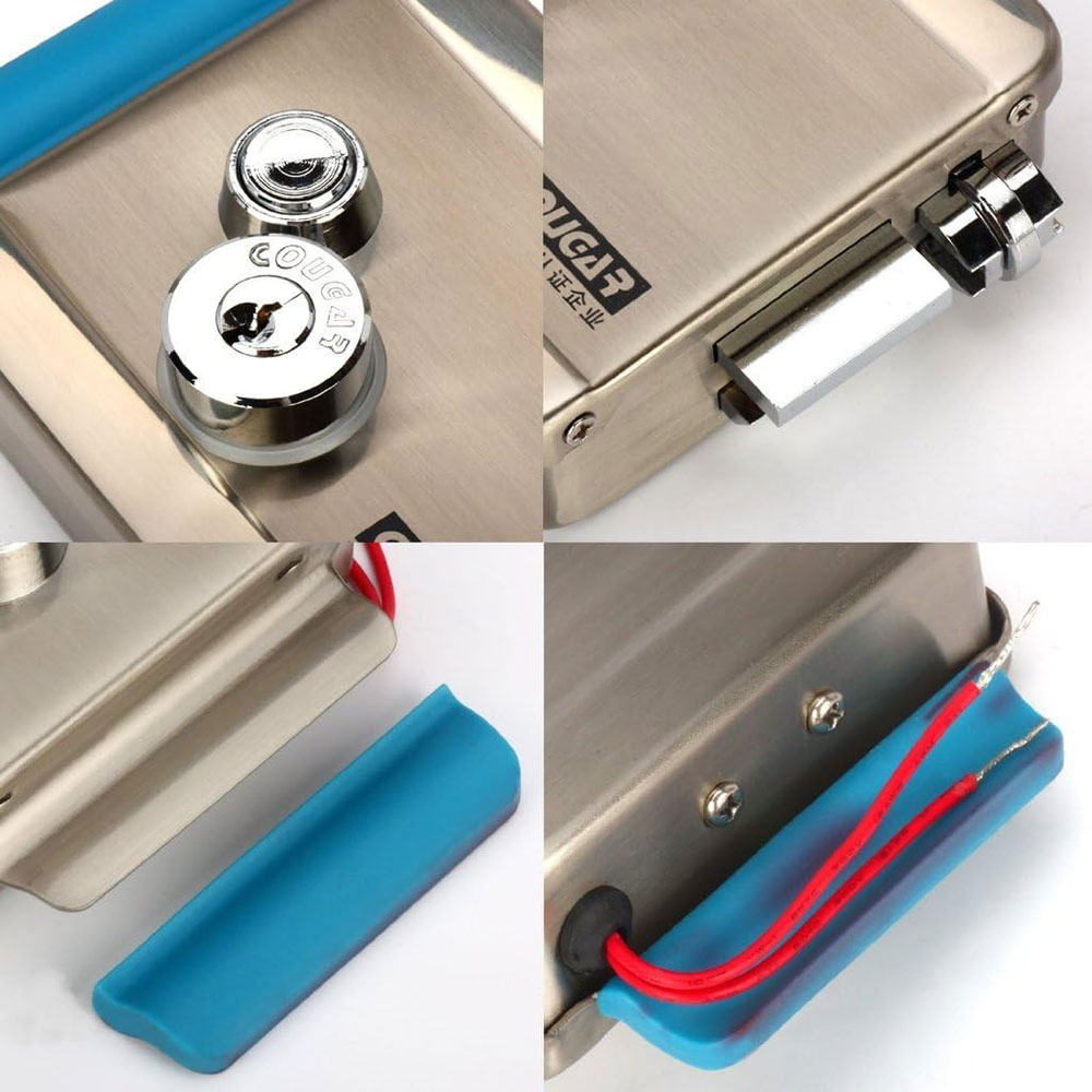 قفل باب إلكتروني كهربائي 12 فو - مراجعة Glass Door Hinge وسعره
